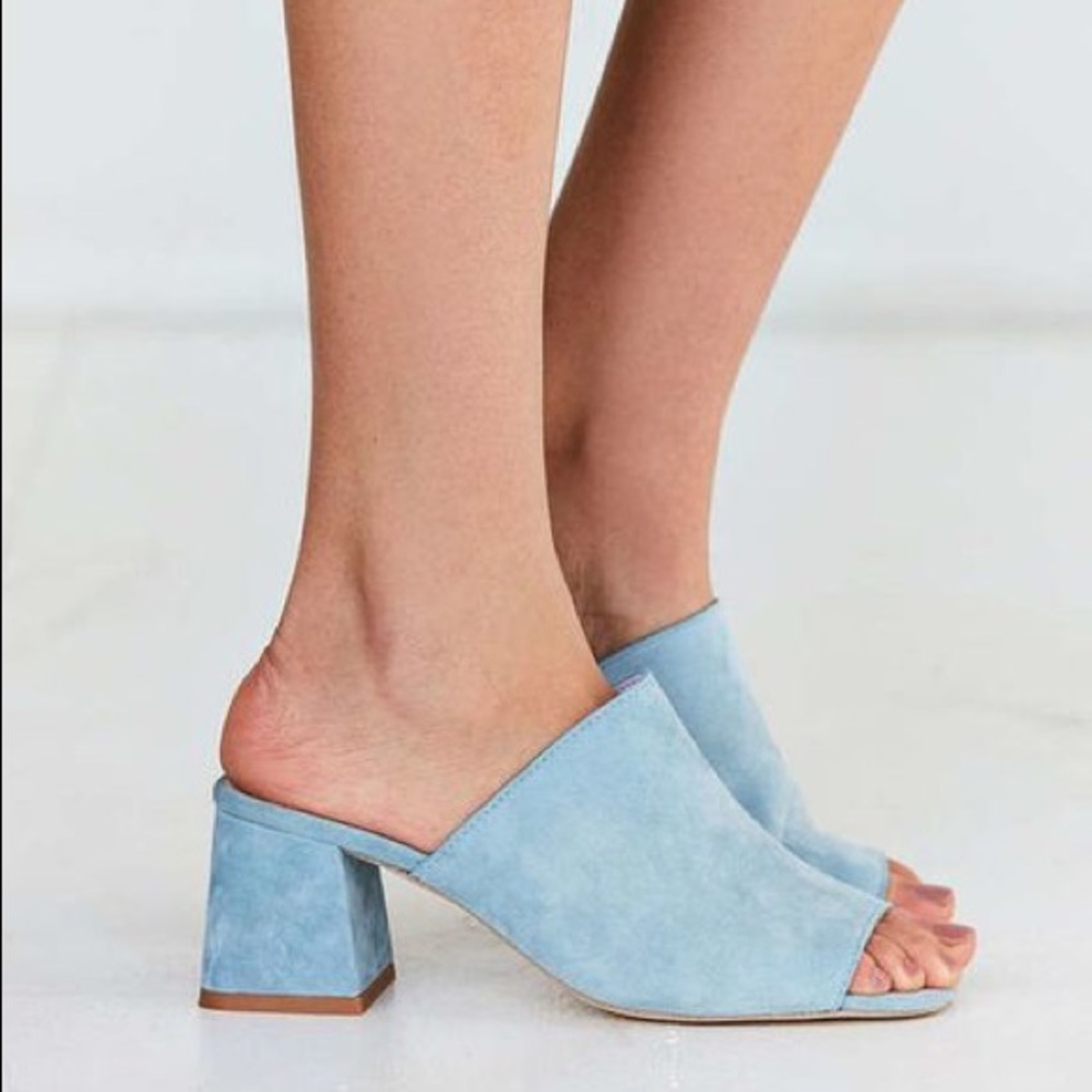 Jeffrey Campbell Perpetua suede block heel mules